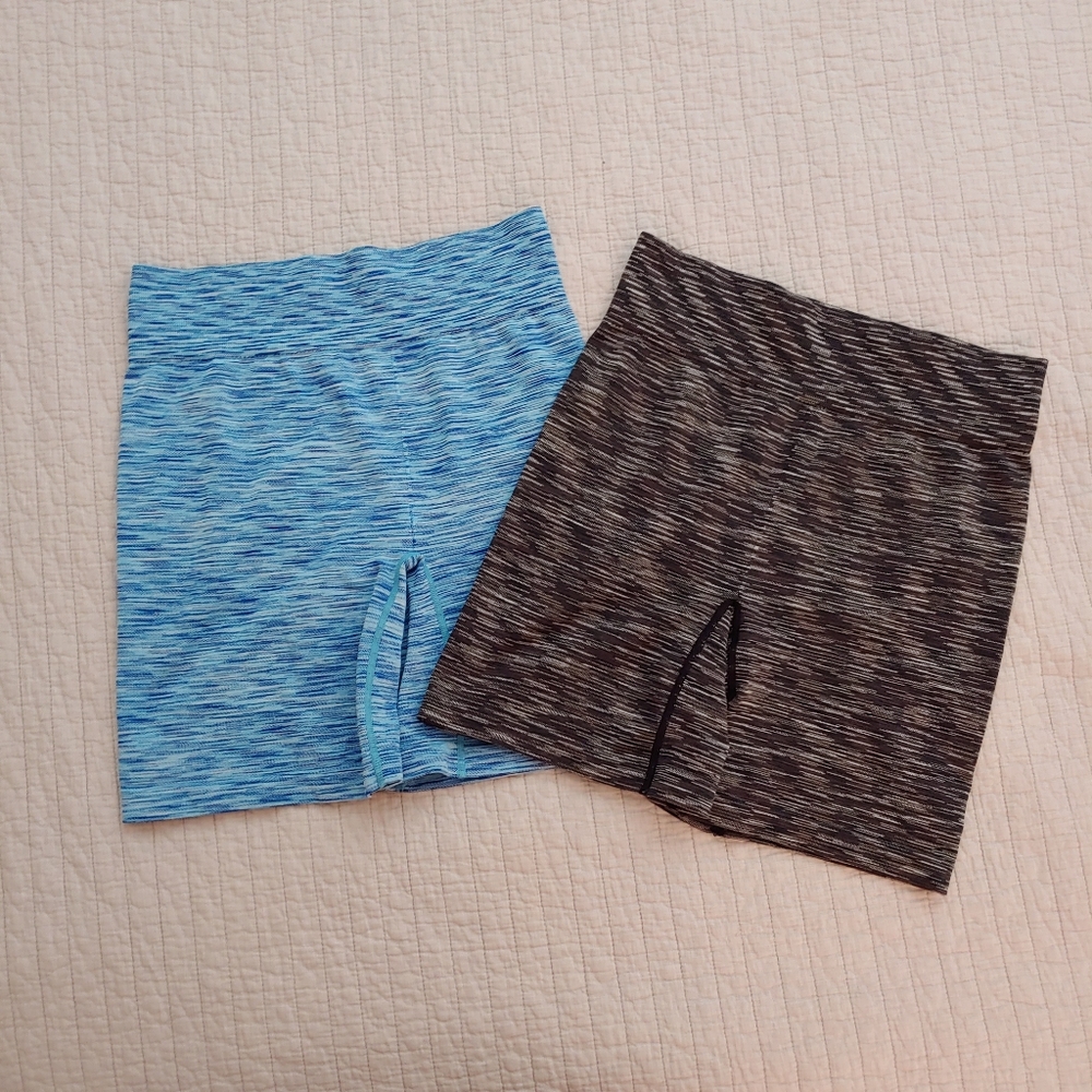 Two Aerie Space Dye Bike Shorts